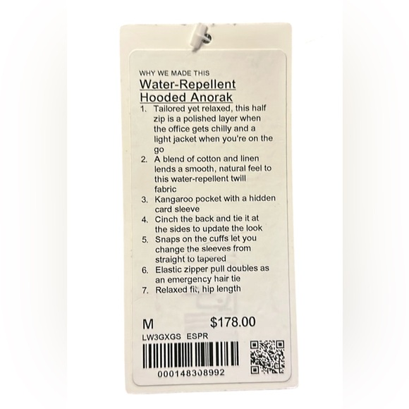 Lululemon - Water-Repellent Hooded Anorak - Espresso - Picture 9 of 9